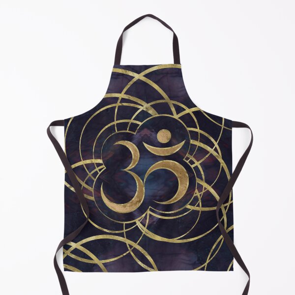Item preview, Geometric Om Symbol Gold and Labradorite designed and sold by Nartissima.