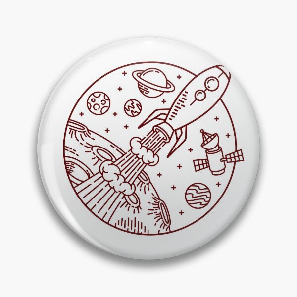 Item preview, Rocket adventure line illustration designed and sold by teenlabel.