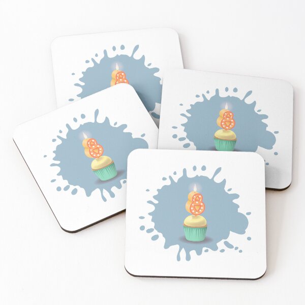 Item preview, Happy 8 birthday number 8 muffin eight years birthday card designed and sold by Urosek.
