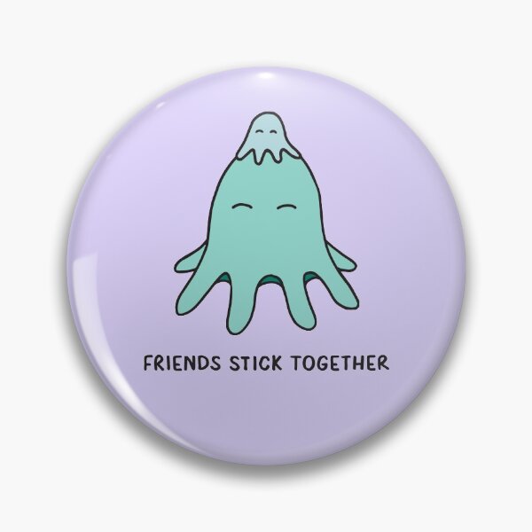Item preview, Friends Stick Together - Light Teal on Lilac designed and sold by ImperfectLife.