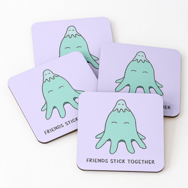Item preview, Friends Stick Together - Light Teal on Lilac designed and sold by ImperfectLife.