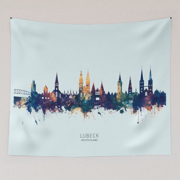 Item preview, Lubeck Germany Skyline designed and sold by ArtPrints.