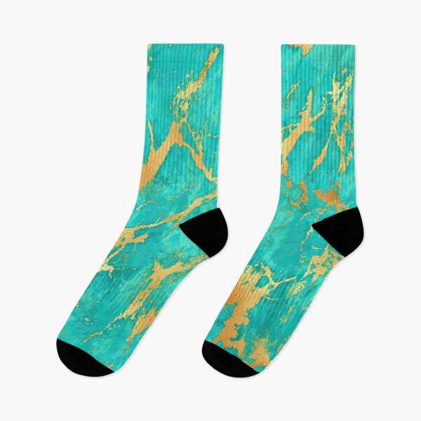 Item preview, Turquoise And Gold Malachite Faux Marble  designed and sold by MysticMarble.