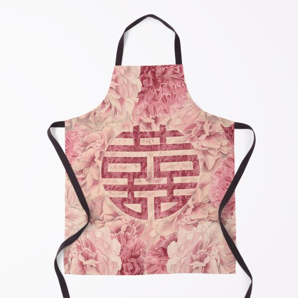 Item preview, Watercolor Double Happiness Symbol on  Peony flowers designed and sold by Nartissima.