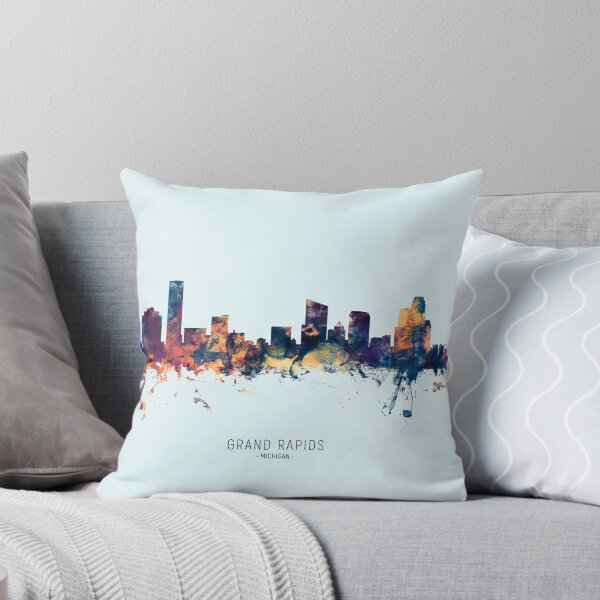 Aperçu de l'œuvre Grand Rapids Michigan Skyline créée et vendue par ArtPrints.