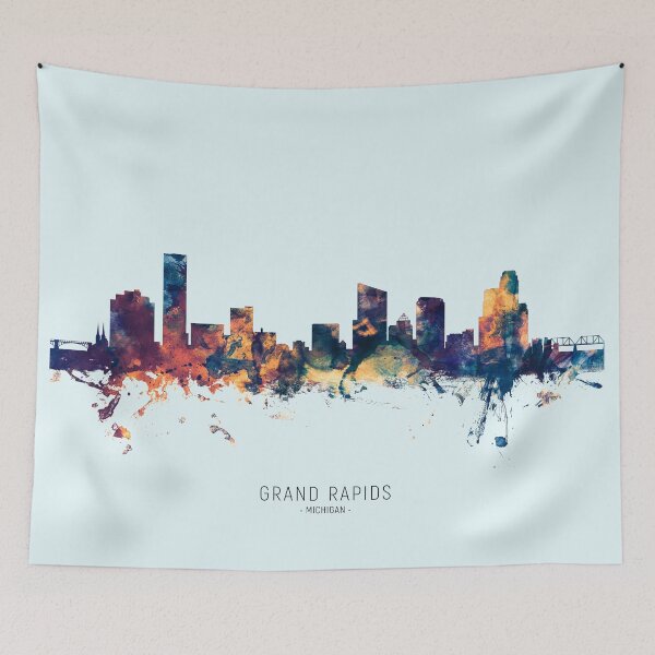 Item preview, Grand Rapids Michigan Skyline designed and sold by ArtPrints.