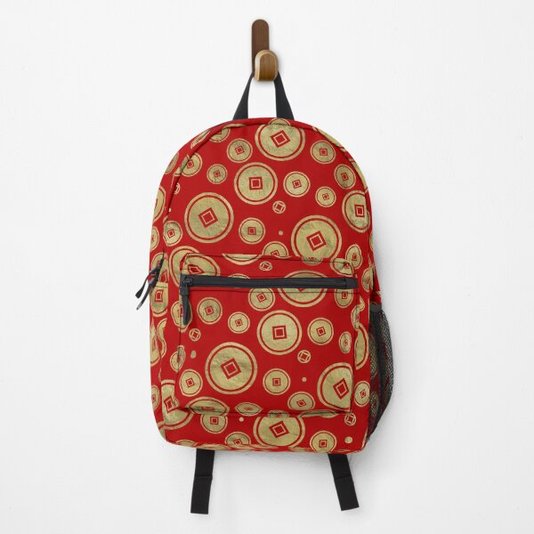 Item preview, Chinese Coin Pattern Gold on Red designed and sold by Nartissima.