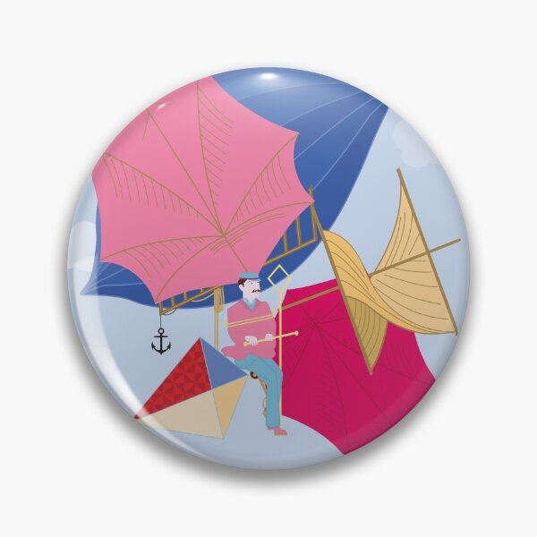 Item preview, Flying Machine Air Balloon Skycycle Victorian Aircraft 1897 designed and sold by Anna Lemos.