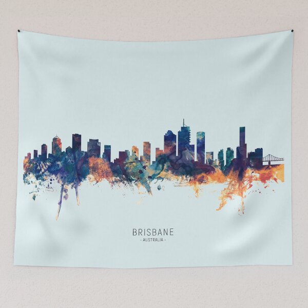 Artikelvorschau, Brisbane Australia Skyline entworfen und verkauft von ArtPrints.