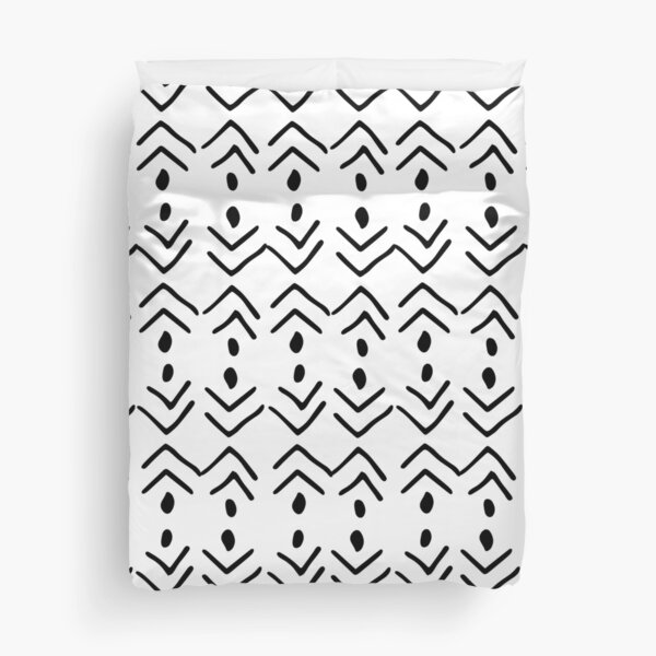Item preview, Tribal, Mudcloth, Black, White, Boho Wall Art designed and sold by meggydesigns.