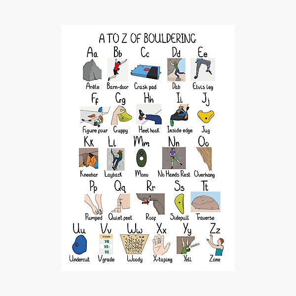 Item preview, A to Z of Bouldering  designed and sold by OhJaye.