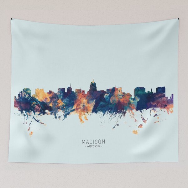 Artikelvorschau, Madison Wisconsin Skyline entworfen und verkauft von ArtPrints.