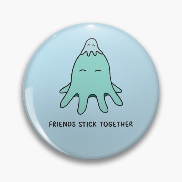 Item preview, Friends Stick Together - Light Teal on Powder Blue designed and sold by ImperfectLife.
