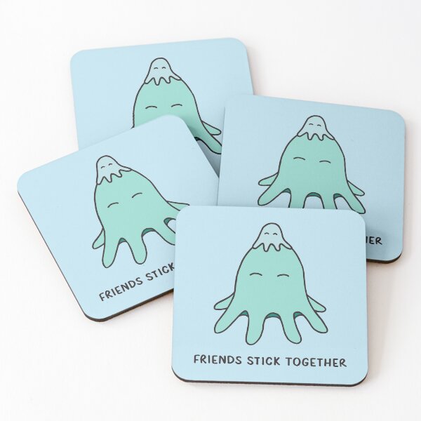 Item preview, Friends Stick Together - Light Teal on Powder Blue designed and sold by ImperfectLife.