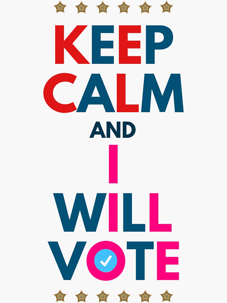 Thumbnail 3 of 3, Sticker, I Will Vote (2) designed and sold by VkScript.