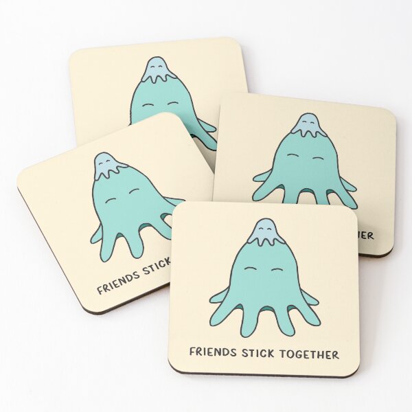 Item preview, Friends Stick Together - Light Teal on Cream designed and sold by ImperfectLife.