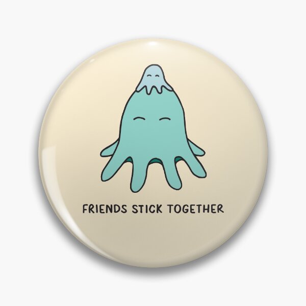 Item preview, Friends Stick Together - Light Teal on Cream designed and sold by ImperfectLife.