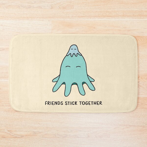 Item preview, Friends Stick Together - Light Teal on Cream designed and sold by ImperfectLife.