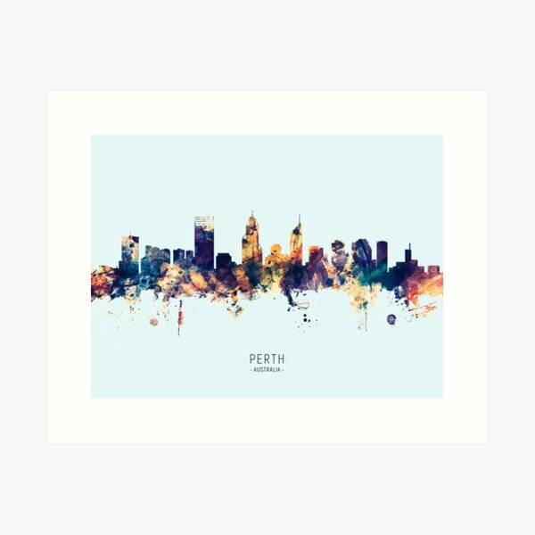 Item preview, Perth Australia Skyline designed and sold by ArtPrints.