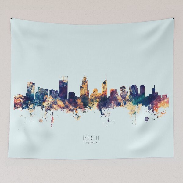 Artikelvorschau, Perth Australia Skyline entworfen und verkauft von ArtPrints.