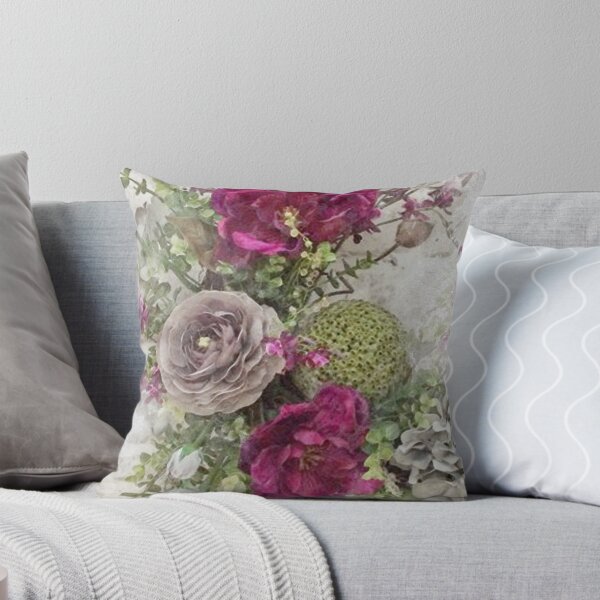 Item preview, My Everything - un bouquet de fleurs aquarelle d'anémones violettes, de pivoines sombres et de fleurs sauvages designed and sold by elaine hickling.