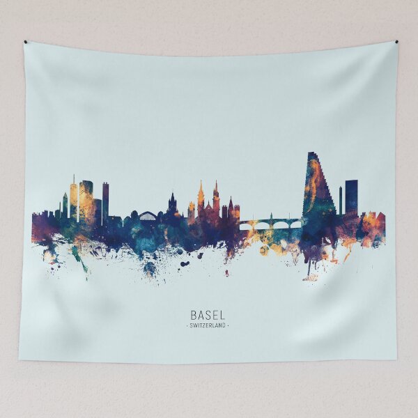 Item preview, Basel Switzerland Skyline designed and sold by ArtPrints.