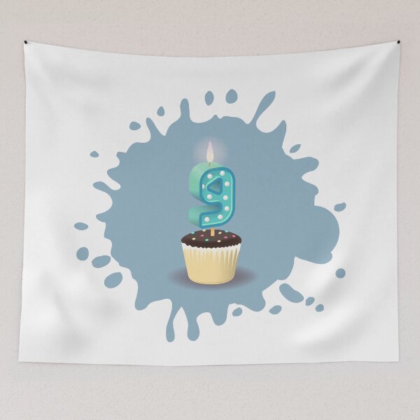 Item preview, 9 birthday number 9 muffin nine years birthday card designed and sold by Urosek.