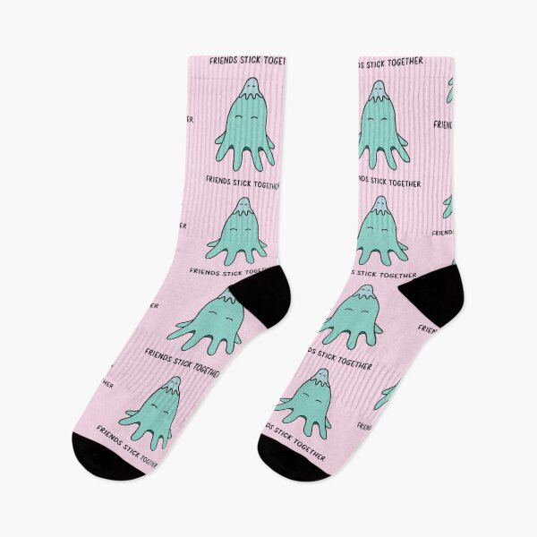Item preview, Friends Stick Together - Light Teal on Pink designed and sold by ImperfectLife.