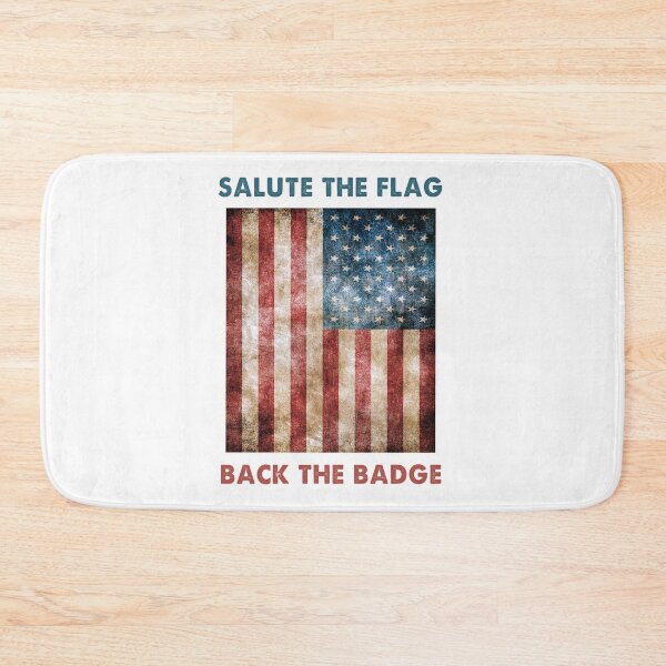 Item preview, Salute the Flag Back The Badge American Flag designed and sold by Kathrine2302.