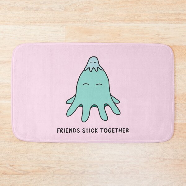 Item preview, Friends Stick Together - Light Teal on Pink designed and sold by ImperfectLife.