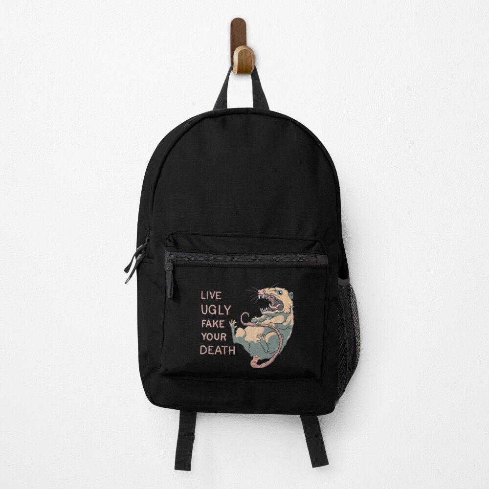 Possum Live Ugly Fake your Death Opossum Team Trash Backpack by DABG DESIGN