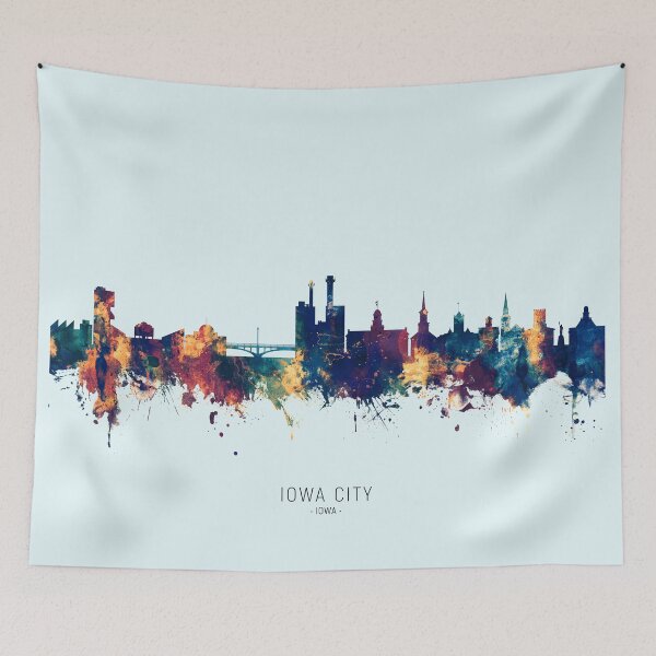 Artikelvorschau, Iowa City Iowa Skyline entworfen und verkauft von ArtPrints.