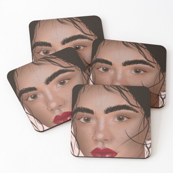 Item preview,  Girl with red lips illustration designed and sold by anabpcarvalho.