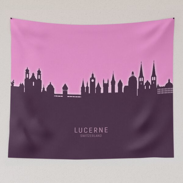 Item preview, Lucerne Switzerland Luzern Skyline designed and sold by ArtPrints.