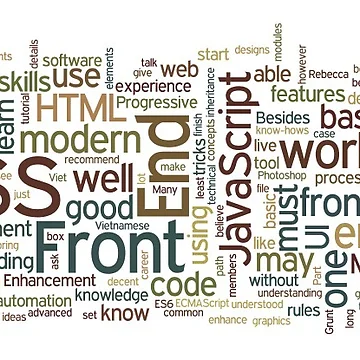 Artwork thumbnail, frontend developer skill cloud by developerfriday