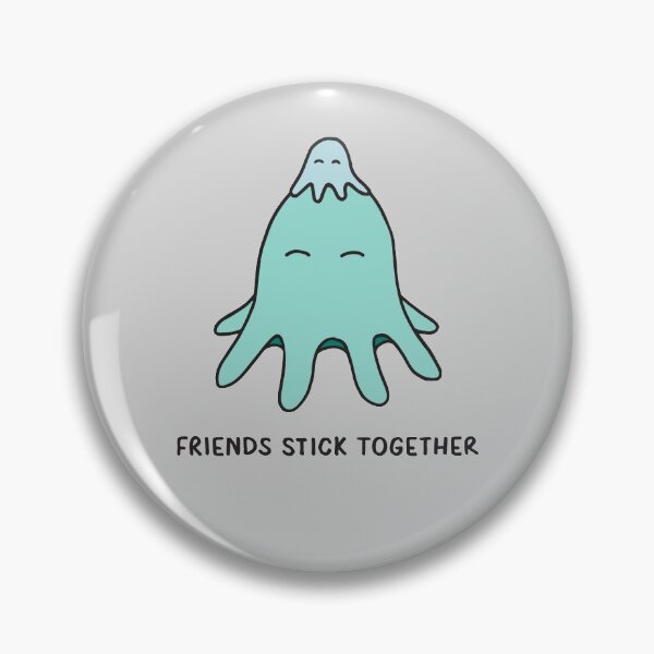 Item preview, Friends Stick Together - Light Teal on Grey designed and sold by ImperfectLife.