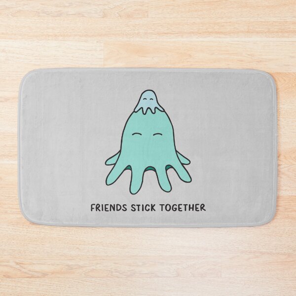 Item preview, Friends Stick Together - Light Teal on Grey designed and sold by ImperfectLife.