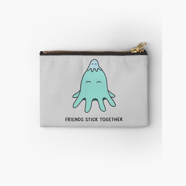 Item preview, Friends Stick Together - Light Teal on Grey designed and sold by ImperfectLife.