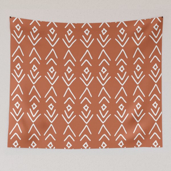 Item preview, African Mudcloth, Terracotta, Boho Wall Art designed and sold by meggydesigns.