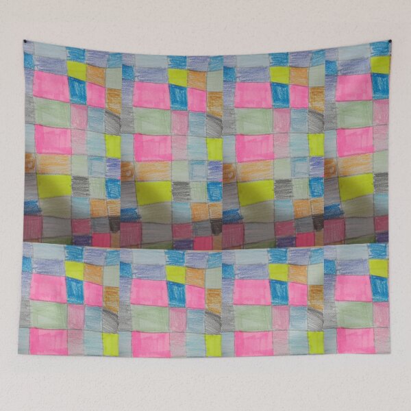 Item preview, multicolor crayon checkers by my kid designed and sold by helkav.