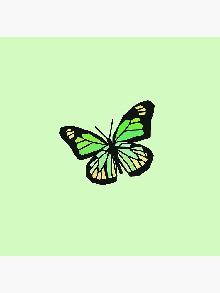 Autocollant papillon vert, autocollant papillon, esthétique verte