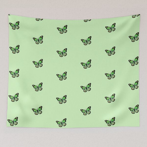 Item preview, Green and yellow butterfly with green background  designed and sold by Amy Shimizu.