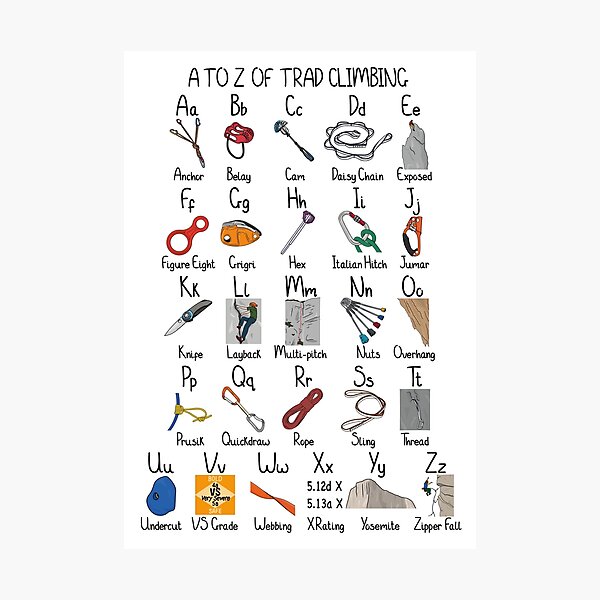Item preview, A to Z of Trad Climbing designed and sold by OhJaye.