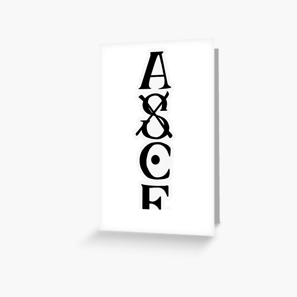 Asce Ace Tattoo One Piece Greeting Card By Ohryhn Redbubble