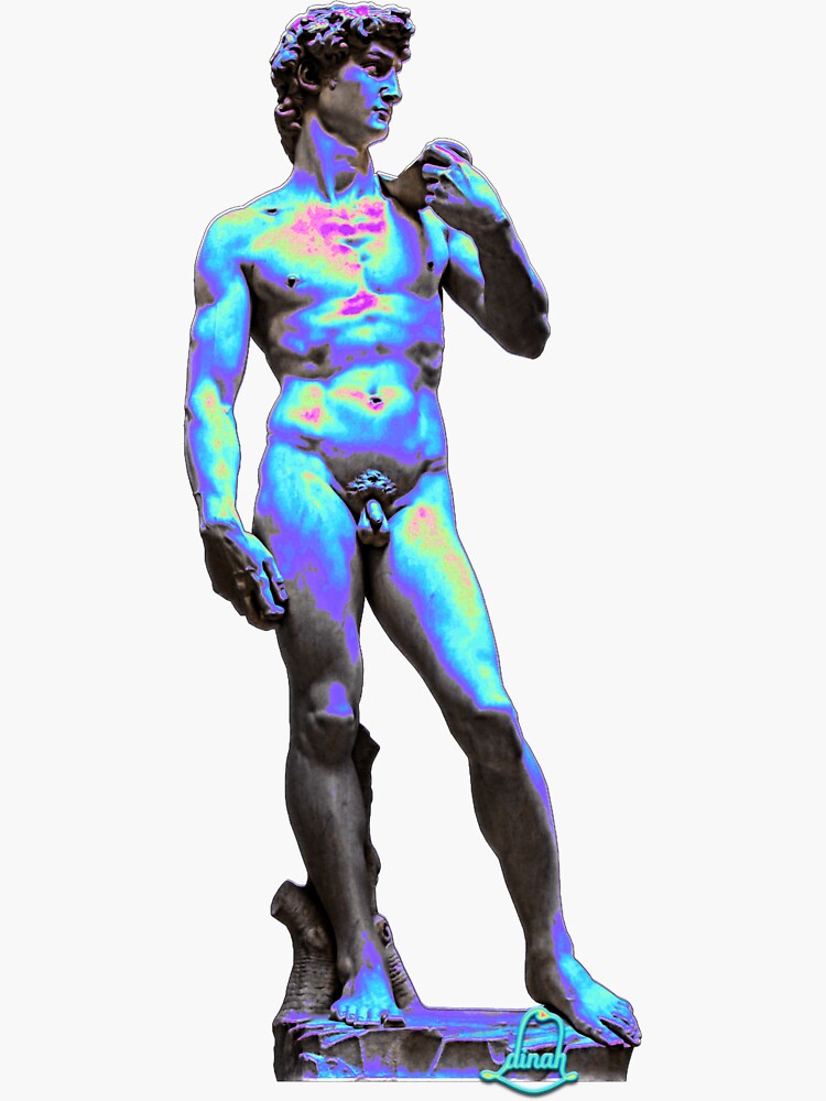 Thumbnail 3 of 3, Sticker, Statue of David Imbued designed and sold by dinaaaaaah.