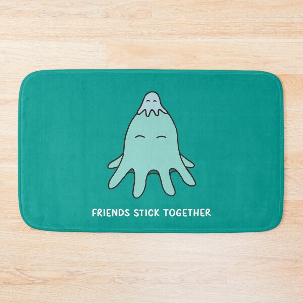 Item preview, Friends Stick Together - Light Teal on Bold Teal designed and sold by ImperfectLife.