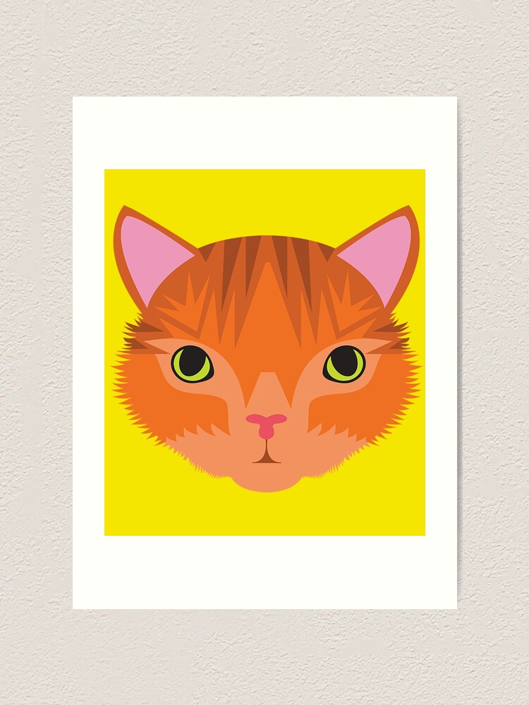 Orange American Shorthair Cat Art Print By Threeblackdots Redbubble