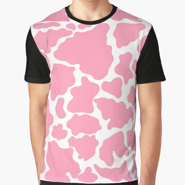 Black and Pink Cow Print Graphic T-Shirt for Sale by avejane