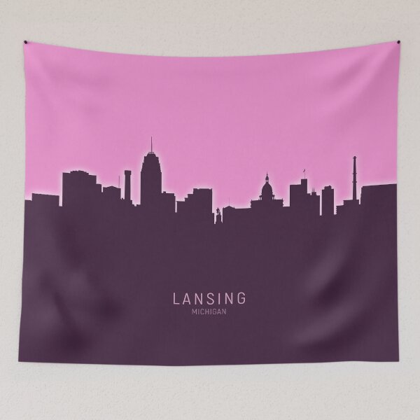 Item preview, Lansing Michigan Skyline designed and sold by ArtPrints.