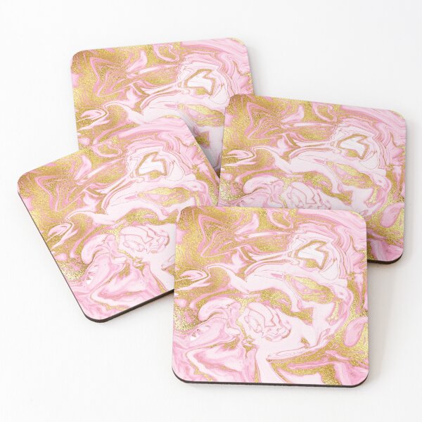 Item preview, Pink And Gold Glitter Faux Marble Ink  designed and sold by MysticMarble.